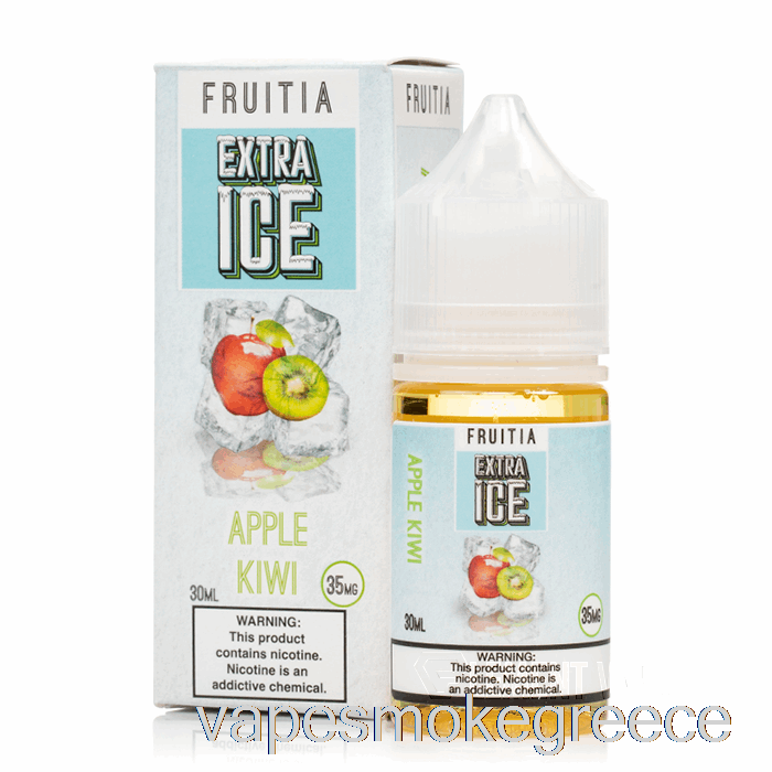Vape Greece Apple ακτινίδιο - έξτρα πάγος - άλατα Fruitia - 30ml 50mg